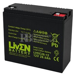 Bater�a Liven Battery LVDC26-12 | 12 voltios 26 amperios Ciclo Profundo